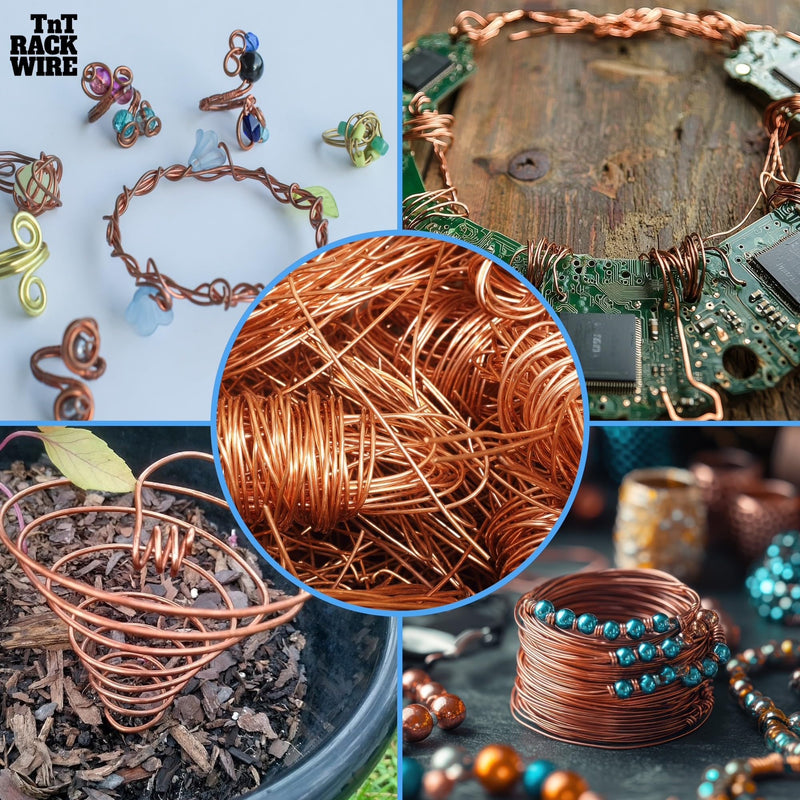 Bare Copper Wire – 28 Gauge, Dead Soft for Jewelry Making, Crafting, Gardening – 2,068 FT – 1 lb Spool