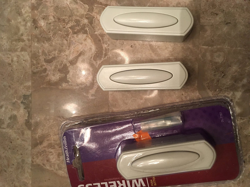 Heath Zenith SL-7797-02 Traditional Décor Series Wireless Door Chime Push Button, Off-White