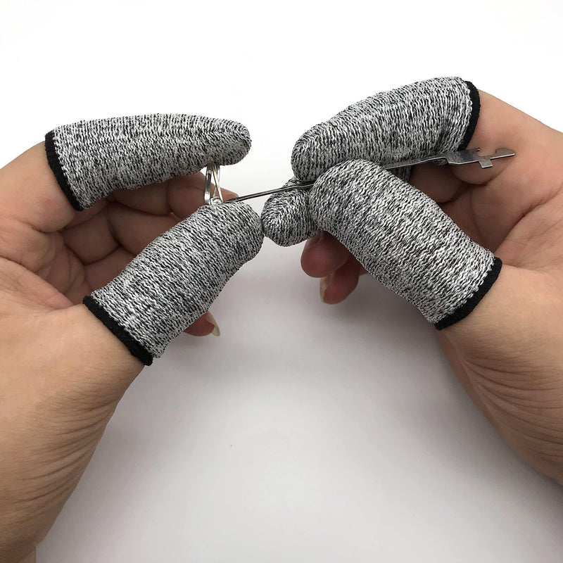 12 PCS Cut Resistant Finger Cots Protector Finger Sleeve Protectors Reusable Finger Guards Finger Covers Protection Cots for Kitchen,Work, Sculpture, Anti-Slip, Reusable,Gloves Life Extender