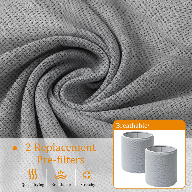 2 Packs Pre-Filter Replacement Cover Compatible with Blueair Blue Pure 411, 411+, 411 Auto Air Cleaner Purifier, Washable Fabric Pre Filter