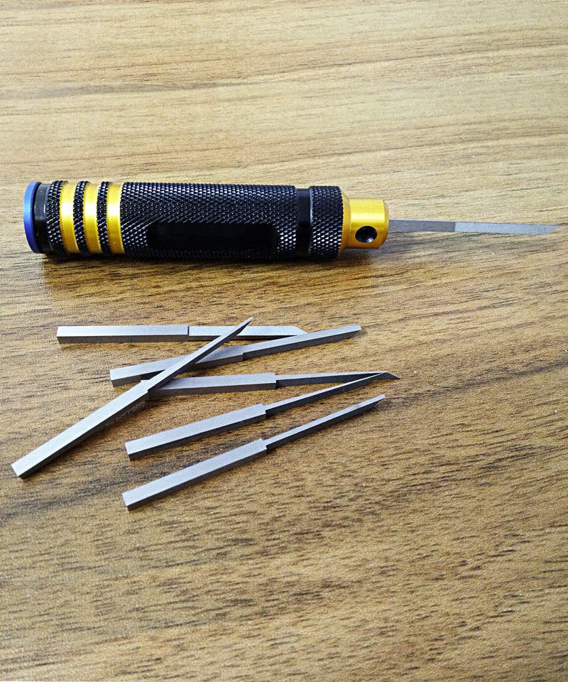 Model Chisel with 0.1/0.2/0.4/0.6/0.8/1.0/2.0mm Blade Resin Carved Scribe line Modeling Scriber