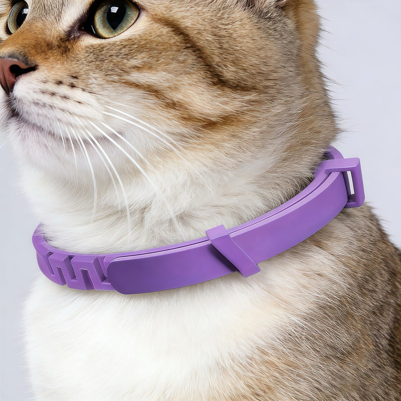 Calming Collar for Cats, Pheromone Infused for Anxiety Relief & Stress, Adjustable & Waterproof, 4 Pack(Blue) Blue