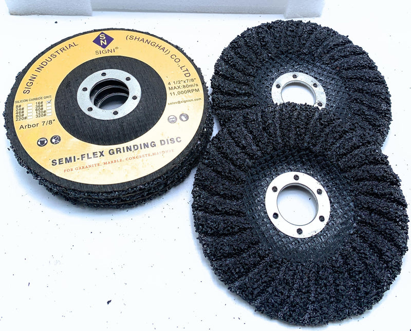 Semi-Flex Fiberglass Backing Abrasive Grinding Disc for Angle Grinder, for Granite, Marble, Stone, Glass