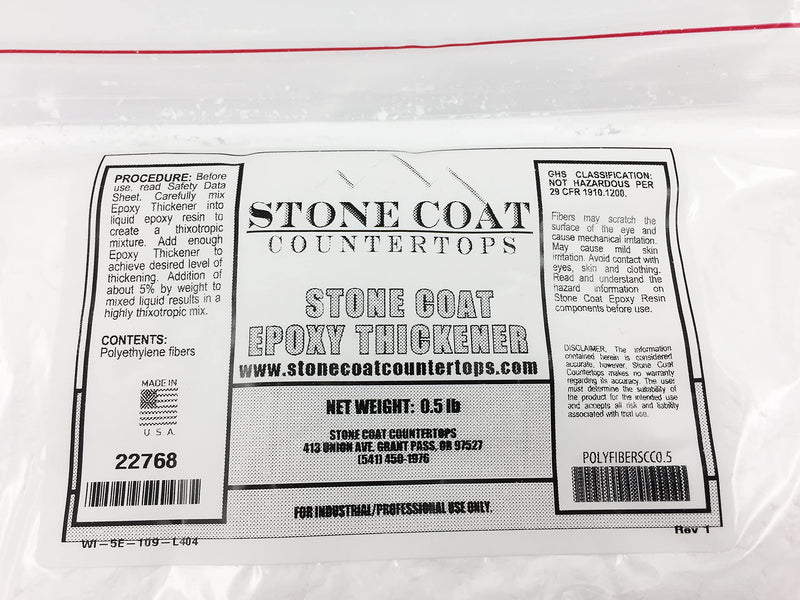 Epoxy Thickener – Thickening Agent for Vertical, Sloped, or 3D Epoxy Projects! Polyfiber Mixes Fast and Easy with Epoxy Resin Kits! (Stone Coat Countertops)