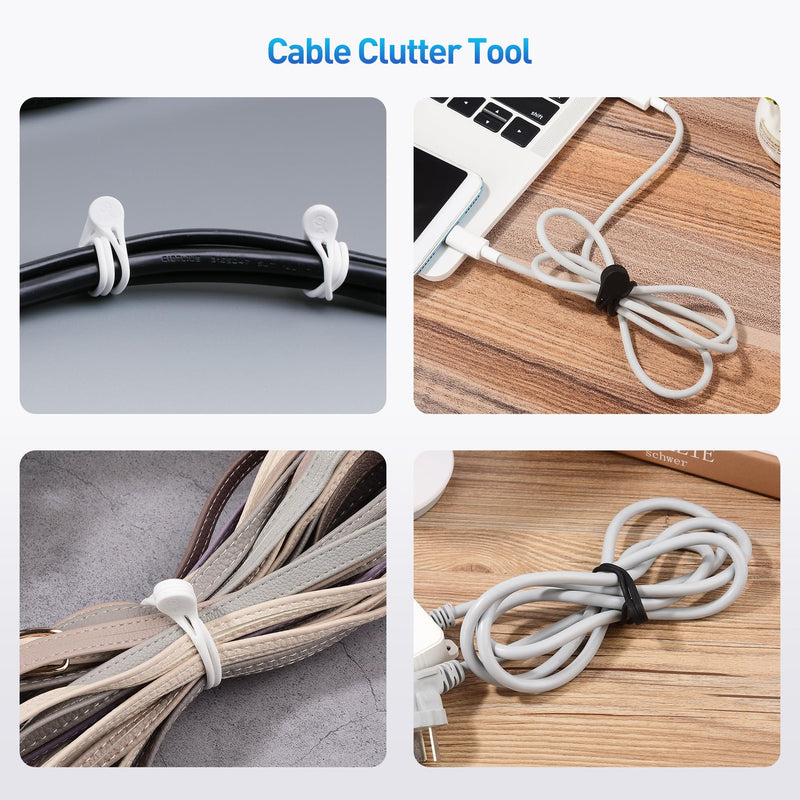 Cable Matters 10-Pack Silicone Magnetic Cable Ties (Magnetic Cord Ties, Magnetic Zip Ties/Cord Organizer) in Black and White - NewNest Australia