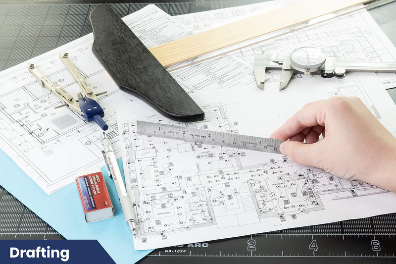Pacific Arc 6 Inch Stainless Steel Ruler with Inch/Metric Conversion Table 6 In - NewNest Australia