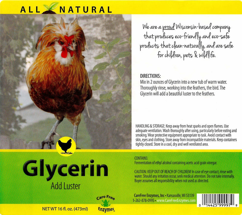 CareFree Enzymes 99997 Glycerin Poultry Care, 16 oz - PawsPlanet Australia