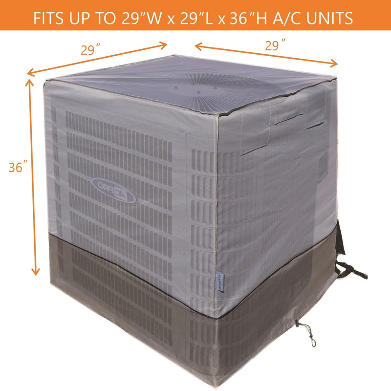 MODERN WAVE - Extra Thick Air Conditioner Cover for Outside Units - Durable Winter, Waterproof Full AC Cover (Oxford, 29"x29"x36") 29"x29"x36"