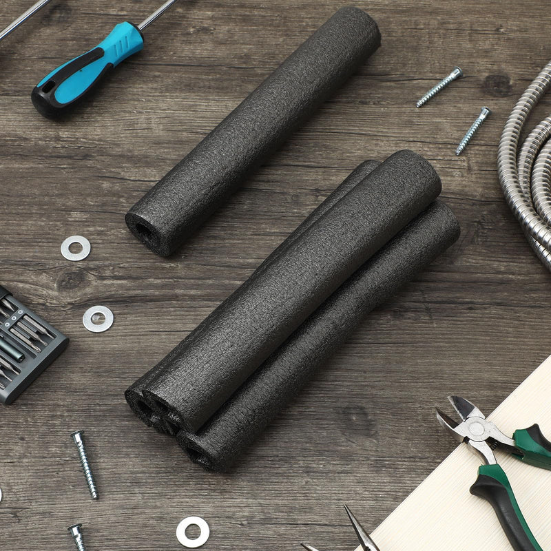 Amylove 12 Pcs 3.3 Feet Insulating Foam Pipe Insulation Foam Tube Water Pipe Insulation Freeze Protection Heat Preservation Tube Covers for Tubing Outdoor Freeze Protection (Black,1 Inch) 1 Inch Black - NewNest Australia