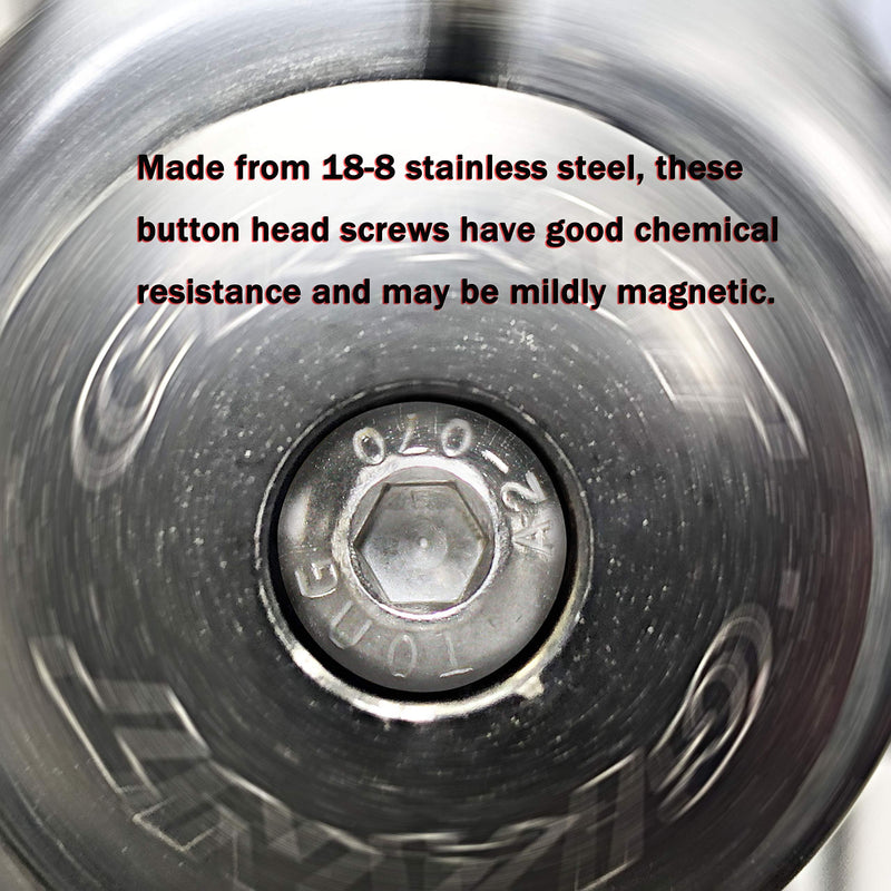 M6-1.0 x 16 mm Button Head Socket Cap Screws, ISO7380, 18-8 Stainless Steel, Allen Hex Drive by Fullerkreg, Quantity 25, Come in a Plastic Case M6 x 16mm