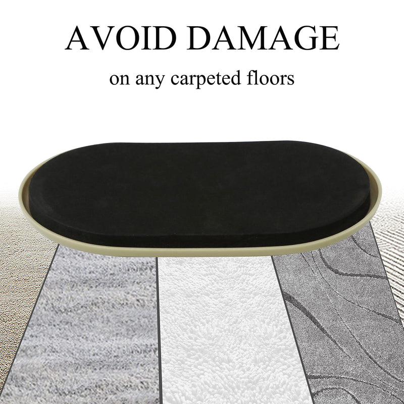 Furniture Slider, 3-1/2" x 6" Oval Heavy-Duty Furniture Movers, Reusable Carpet Sliders for Furniture, Heavy Furniture Moving Pads Moving Sliders - Protect The Surface of The Carpet (8 Pack) Beige 3-1/2" x 6"(For Carpet)