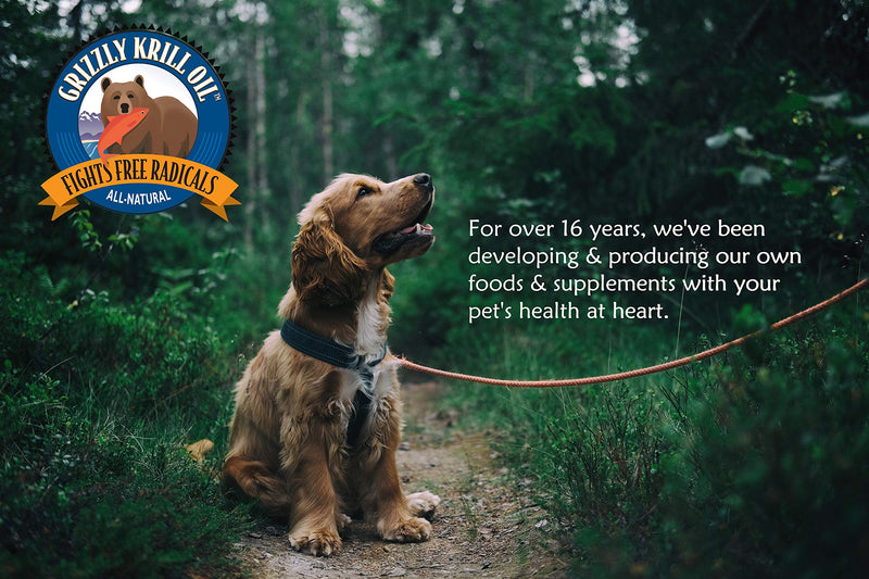 Grizzly Wild Antarctic Krill Oil All-Natural Antioxidant Dog Food Supplement, 4 oz - PawsPlanet Australia