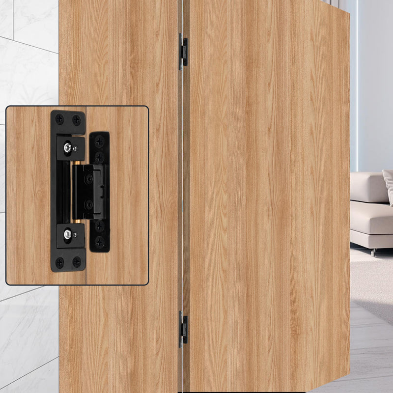 Hidden Door Hinge，Ultra-Thin Hidden Hinges,Adjustable Butt Hinge,Silent Door Hinge,Heavy Duty Concealed Hinges for Secret Door，zinc Alloy,110 Open Degree，YCHE-02 YCHE-02
