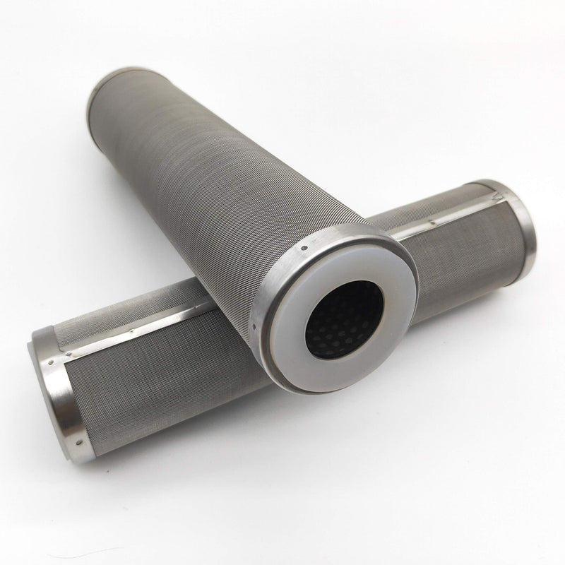 Stainless Steel Cleanable Wire Mesh Filter Cartridge 10” Length, 2.5”OD (25 Micron) 25 micron