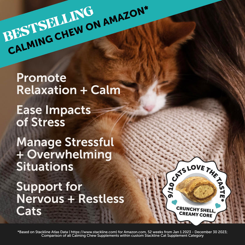 Pet Honesty Cat Calming + Cat Multivitamins Dual Texture Chew Supplement Bundle - Helps Reduce Stress and Cat Anxiety, Supports Overall Immune Health, Joints, Skin & Coat, and Digestion - PawsPlanet Australia
