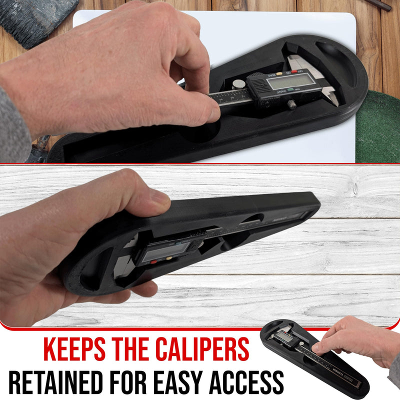 USA-Made Magnetic Caliper Holster for Micrometers & Precision Tools – Heavy-Duty Protective Case with Magnetic Backing, Scratch-Resistant, Dustproof, Shockproof, and Durable Design