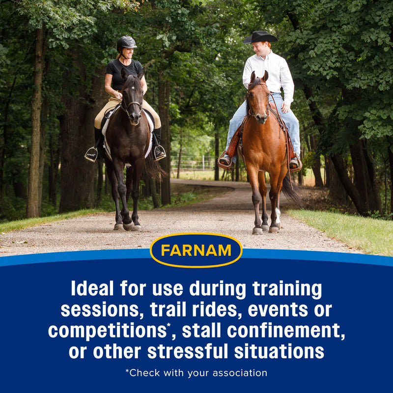 Farnam Quietex II Horse Calming Paste, 32.5 ml Syringe, Manage Nervous Behavior & Keep Horses Calm, Focused & Composed, 7 Stress-Relieving Ingredients, Calm Magnesium Supplement