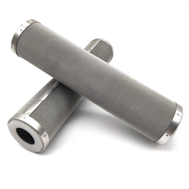 Stainless Steel Cleanable Wire Mesh Filter Cartridge 10” Length, 2.5”OD (10 Micron), MF-89-10u
