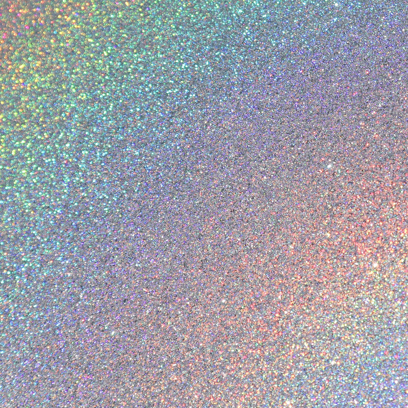 Silver Holographic Glitter Paint Additive [400g] with 4X Finishing Buffing Pads for Painting Glitter Walls - Add to Latex Paint, Interior or Exterior for Easy Glitter Sparkle Walls, Ceilings Silver Holographic