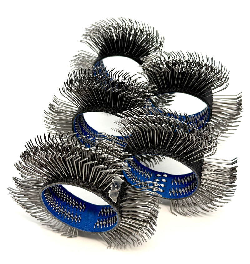 5PCS, Abrasive Wire Wheel Belt, Bristle Blasting Wheels for Surface Blaster | 0.7mm Carbon Spring Steel, 23mm Metal Blaster Wheels, Coarse Wire Wheel for Surface Blasting 5