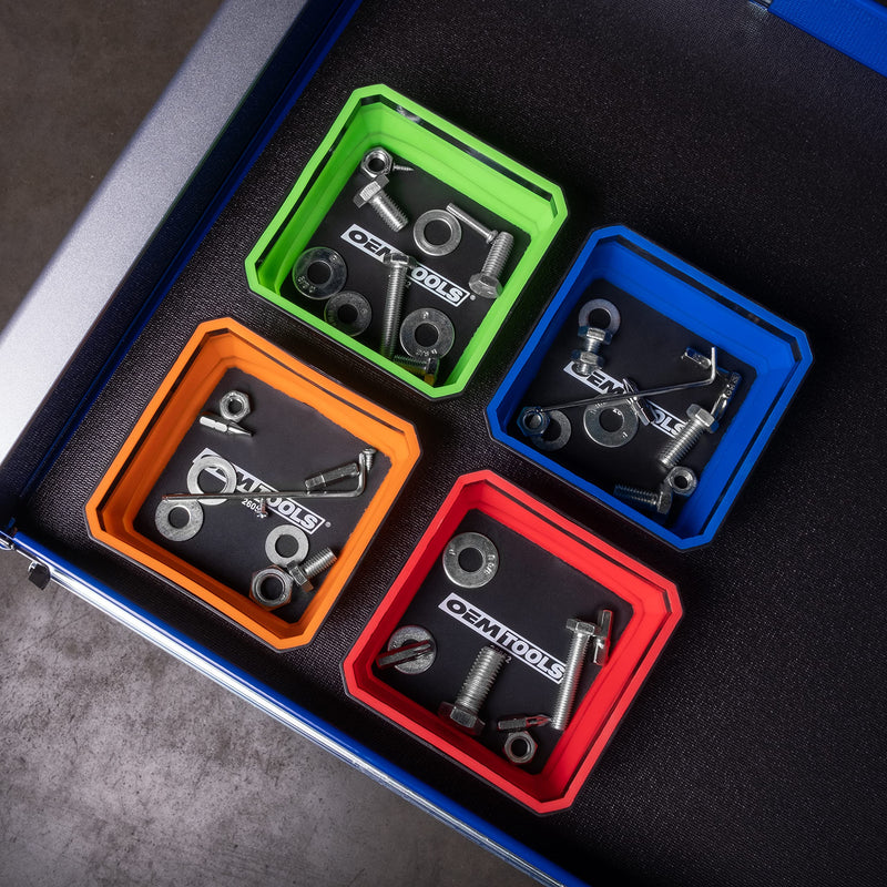 OEMTOOLS 26052 Magnetic Tray, Collapsible Magnetic Screw Holder, 4-Pack, Automotive Tool Storage