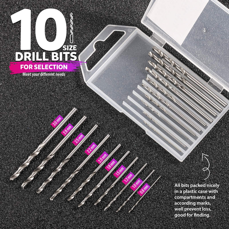 LEOBRO Hand Drill, 222 PCS Pin Vise Hand Drill with Drill Bits(0.8 mm-3 mm), Needle Nose Pliers, Jewelry Making Supplies, Keychain Making Kit, Hand Drill Tools for Jewelry Keychains Making