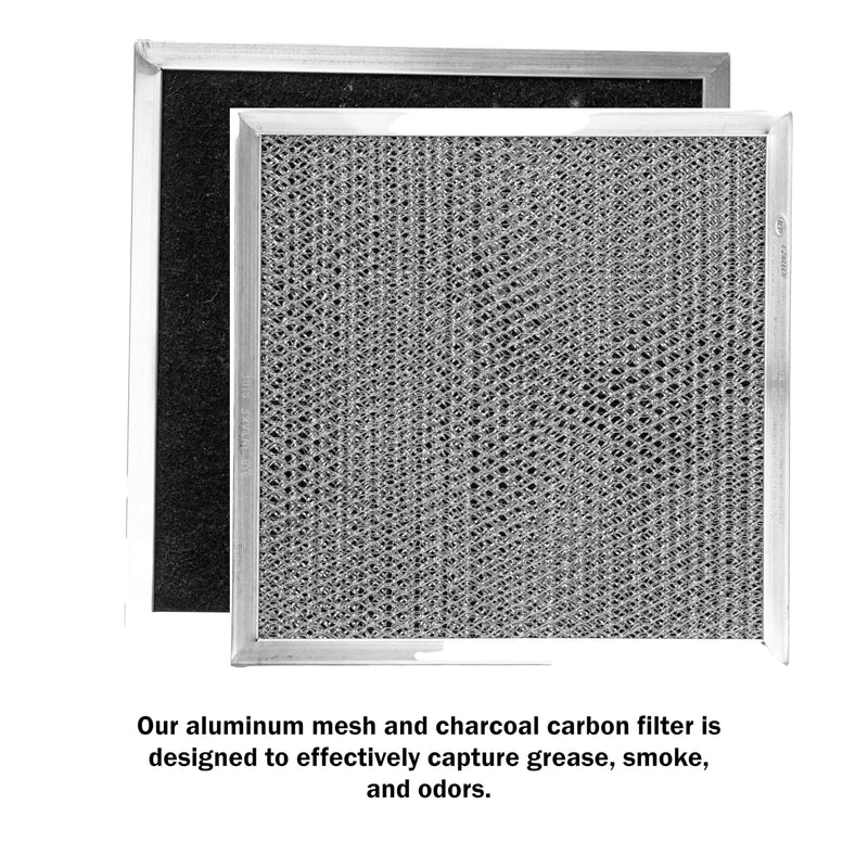 Range Hood Filter Replacement Compatible with Broan Nutone 41F, 97007696, 97005687 - Aluminum Grease Vent Hood Kitchen Charcoal Carbon Filter Mesh - 8.75 x 10.5 x .44 Inches 8.8" x 10.5" x 0.4"