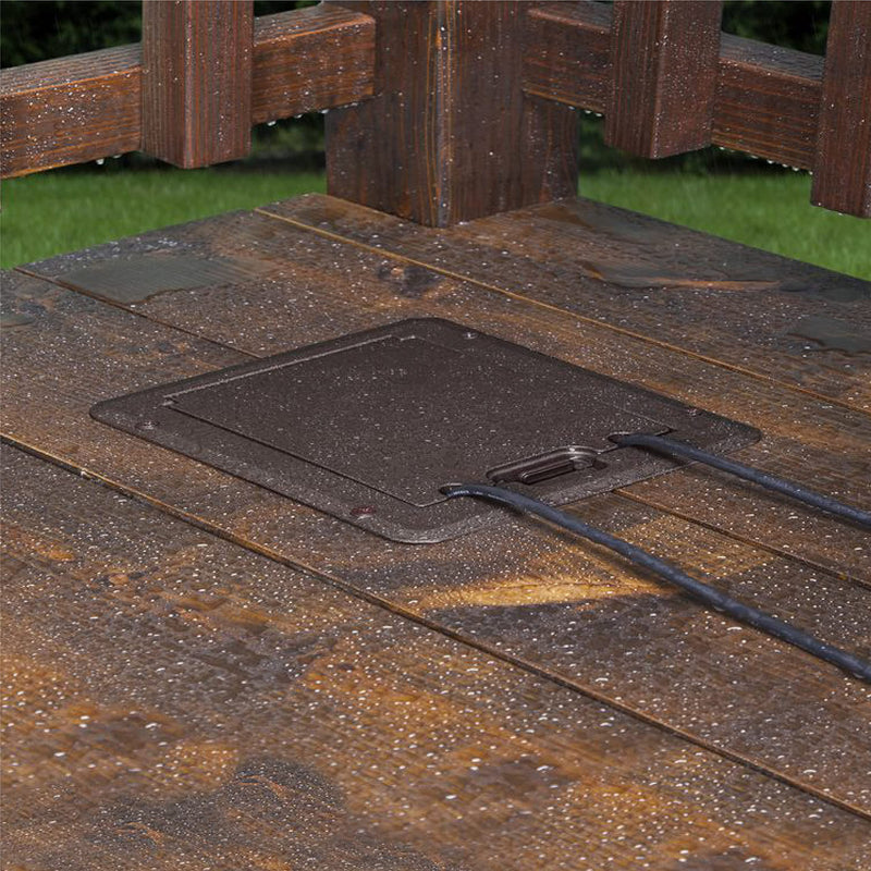 TayMac DOC320Z Deck/Floor Cover, 1-Gang, Bronze Outlet Cover 1 Gang