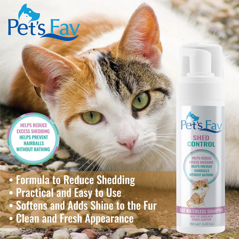 Cat Waterless Shed Control Shampoo -Good for Cats -No Rinse Dry Shampoo -Waterless Shampoo for Shedding Kitties -Dry Help for Shed Control -Pet Grooming Supply - PawsPlanet Australia