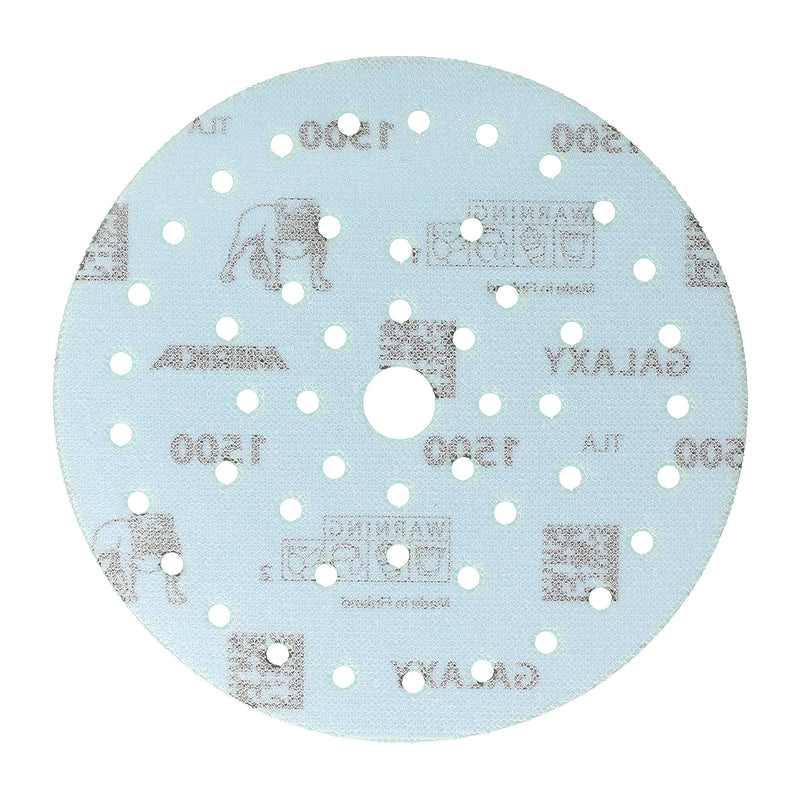 Mirka Galaxy Multifit Sandpaper 6 inch Grit 1500 50 Discs Pack