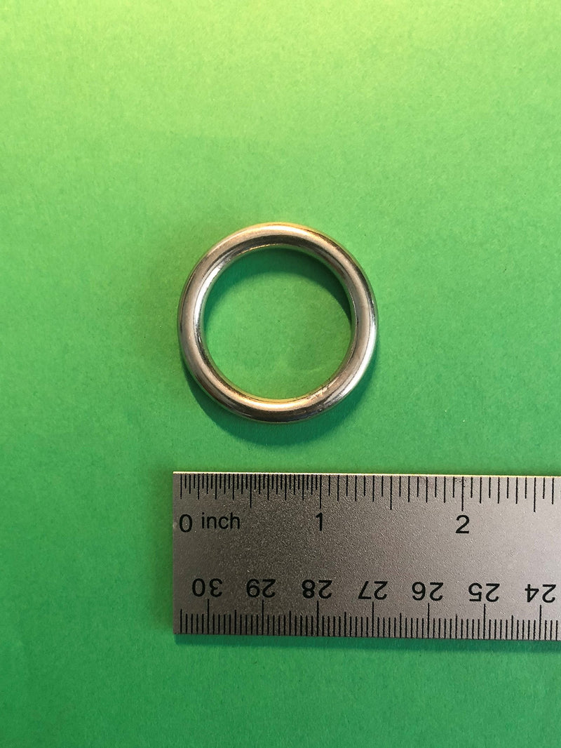 US STAINLESS 10 Pieces Stainless Steel 316 Round Ring Welded 3/16" x 1" (5mm x 25mm ID) Marine Grade