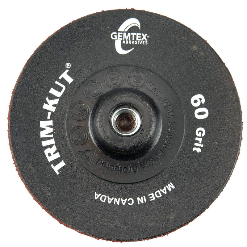 Weiler 59305 Trim-Kut Grinding Disc, 3" Diameter, 60 Grit, 5/16" - 18 Hub (Pack of 25)