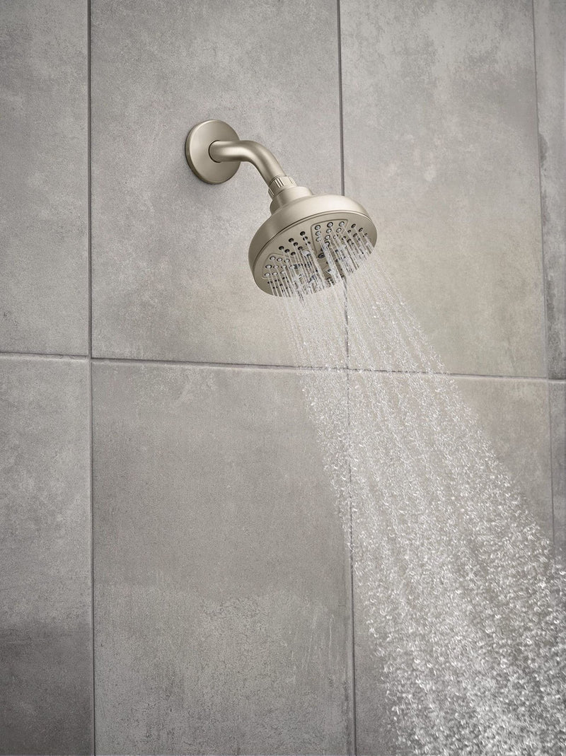 Moen Brushed Nickel Hydro Energetix Eight-Function Showerhead with Standard 5" Diameter Spray Head, 200W0SRN (Pack of 1)