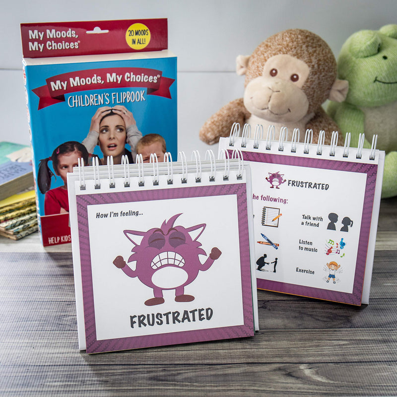 The Original Mood Flipbook for Kids; 20 Different Moods/Emotions; Autism; ADHD; Help Kids Identify Feelings and Make Positive Choices; Laminated Pages (Monster Flipbook) MONSTER (Large - 6.75 x 6.75")
