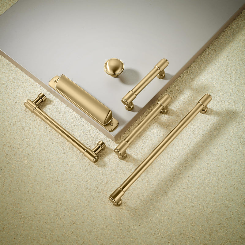 khtumeware 5 Pack 8 Inch(203mm) Champagne Bronze Kitchen Cabinet Pulls, Cabinet Handles Kitchen Cabinet Hardware for Cupboard Drawer Handles Dresser Pulls 8"(203mm) Hole Center