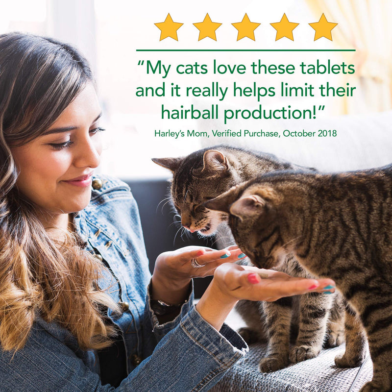 Vet’s Best Cat Hairball Relief Digestive Aid| Vet Formulated Hairball Support Remedy | Classic Chicken Flavor | 180 Chewable Tablets - PawsPlanet Australia