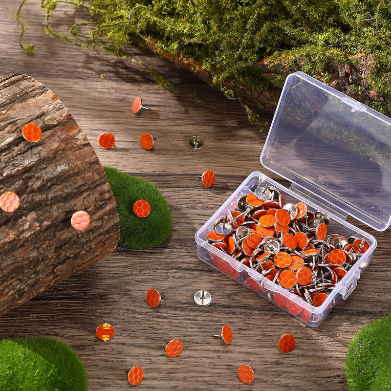Reflective Tacks Trail Marking Tacks Reflective Trail Tacks Glow Tacks Reflective Trail Markers Mark Trail Reflective Thumb Tacks for Hunting Hiking Camping Tree Stand(Orange,200) 200 Orange