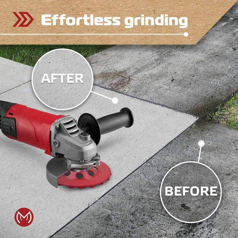 Diamond Grinding Wheel 4 1/2 inch for Angle Grinder, Concrete Grinding Wheel 18 Segments, Cup Grinding Wheel, Double Row Diamond Cup Wheel for Grinding Concrete, Cement, Masonry - Medium Bond