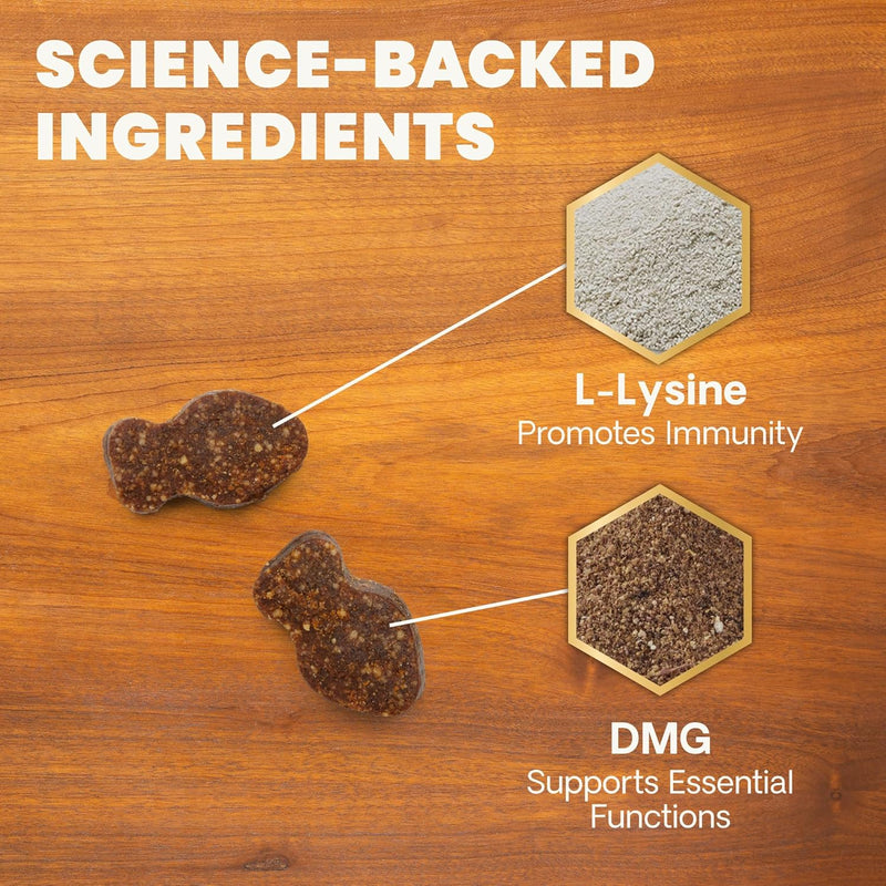 VetriScience Laboratories - Vetri Lysine Plus, Immune Support Supplement for Cats, 90 Bite Sized Chews
