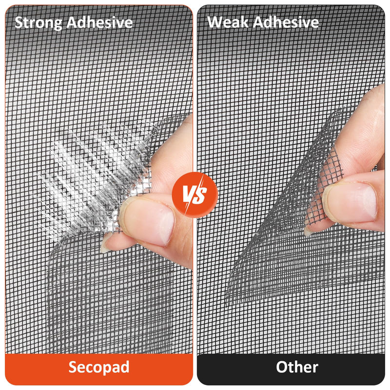 Grey Screen Repair Tape, 2" X 180" (15FT) Window Screen Door Repair Kit, Strong Adhesive Fiberglass Patch Tape Mesh 2IN X 15FT Grey
