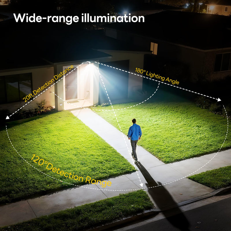 Rechargeable Battery Operated Motion Sensor Light,4000mAh Battery Powered Spotlight 600 Lumen Outdoor IP65 Waterproof for Porch,Yard,Wall,Garden White-1pcs - NewNest Australia