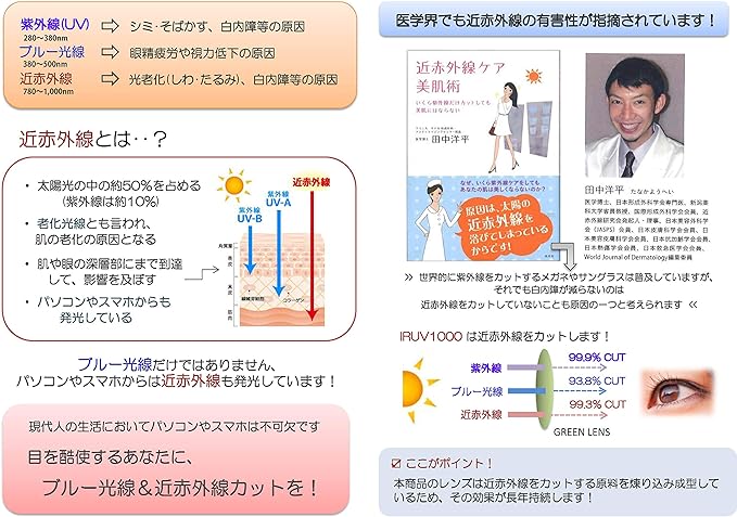 FaceTrick az Label AZ700 Hay Fever Countermeasure, Virus Prevention, Near-Infrared Cut, Blue Light Cut, UV Protection, Anti-Fog Treatment, High Performance Sabae Manufacturer Lens - NewNest Australia