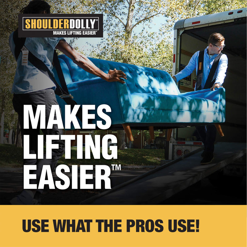 Shoulder Dolly Moving Straps - Lifting Strap for 2 Movers - Move, Lift, Carry, And Secure Furniture, Appliances, Heavy, Bulky Objects Safely, Efficiently, More Easily Like The Pros - LD1000 1 Pack