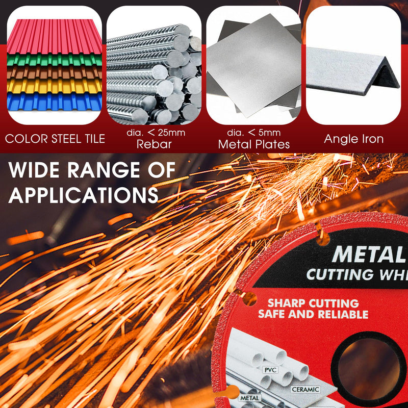 4-1/2 Inch Cut Off Wheels, Diamond Cutting Wheel for 7/8 Inch Arbor Angle Grinder, 4.5 Inch Metal Cutting Wheel with 5000+ Cuts on Rebar, Steel, Iron and INOX (1 Pcs) 115mm 1.0