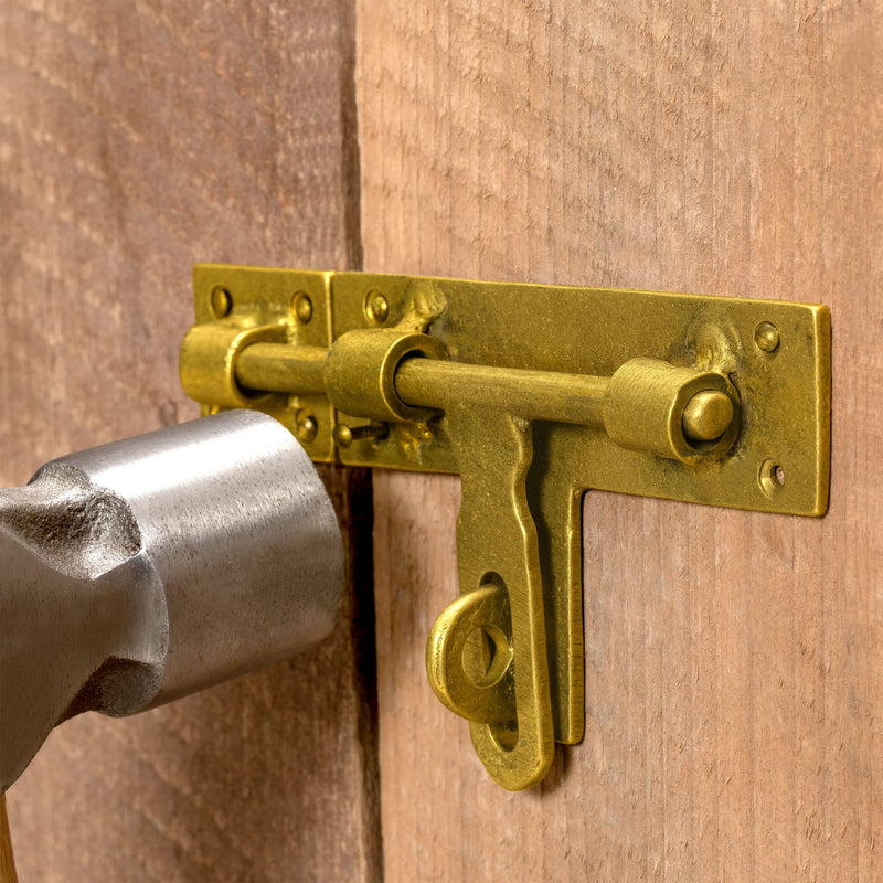 Hardware Philosophy Lockable Slide Latch Bolt Receiver 4.75 Inches - Architectural, Interior Design, Doors, Furniture Cabinet Customization Hardware