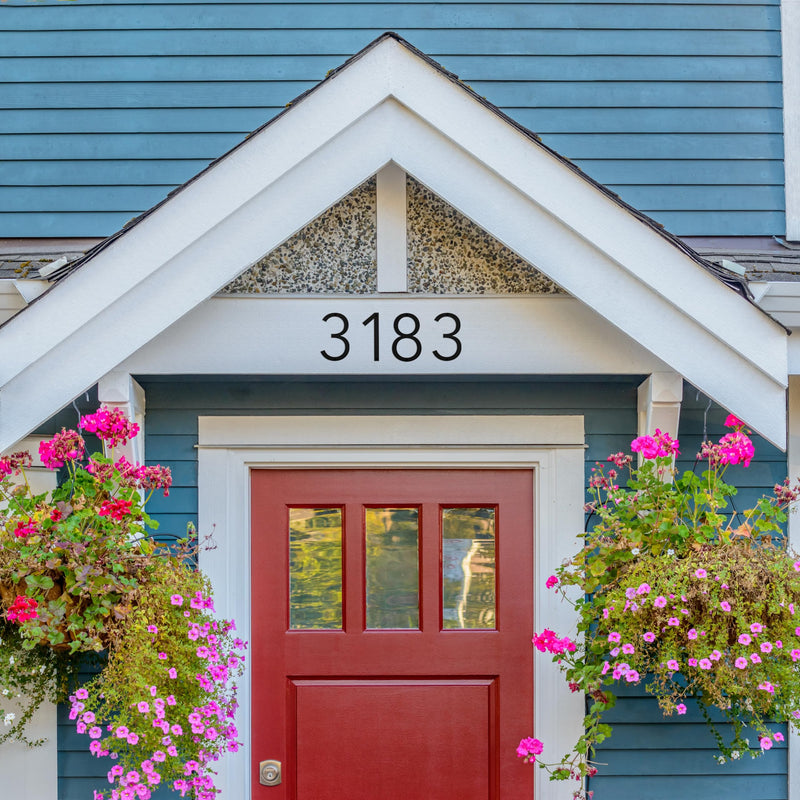 Discovered Designs 5" (1) Modern Address House Numbers for Outside - Easy to Install 3D Matte Black Weatherproof No Rust, Individual Numbers for Address on House, Made in USA, Includes 2 - 3/4" Screws, Door Mailbox Decor Home Address Number (1) 1