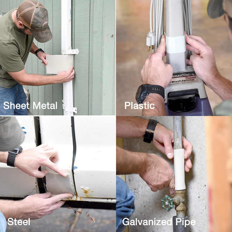 Total Patch Repair - 3" X 6" - Great for Fiberglass, Steel, Concrete, Wood, PVC, Plastic, Galvanized Pipe and More