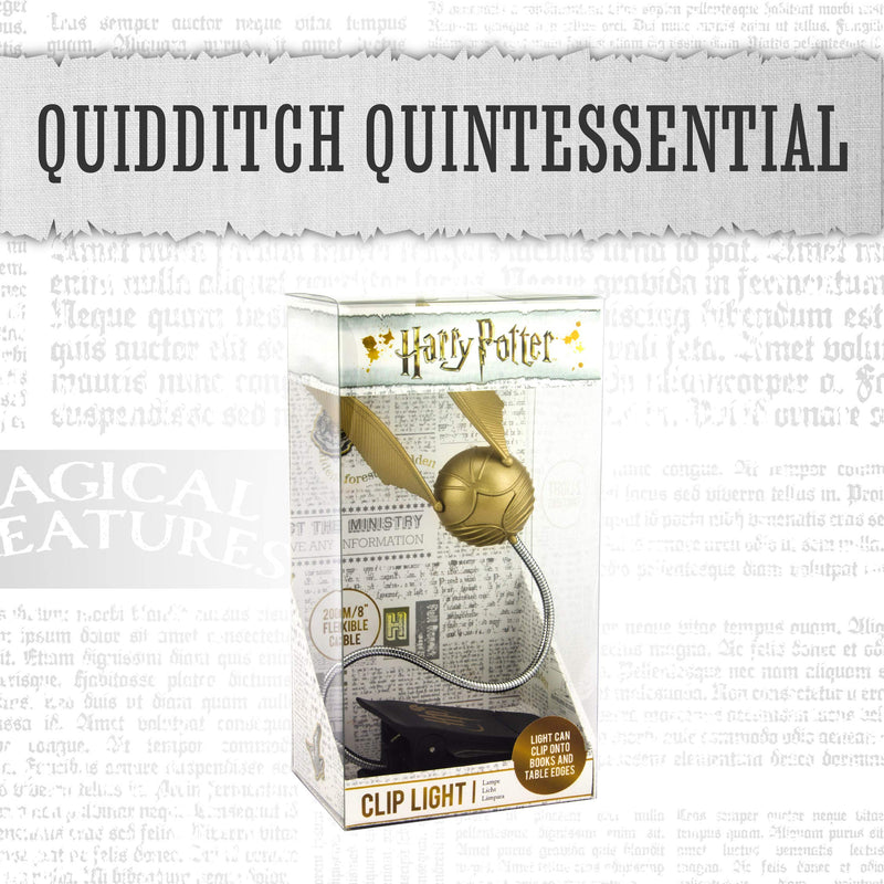 Paladone Golden Snitch Harry Potter Themed Reading Light with Lumi Clip | Battery Powered