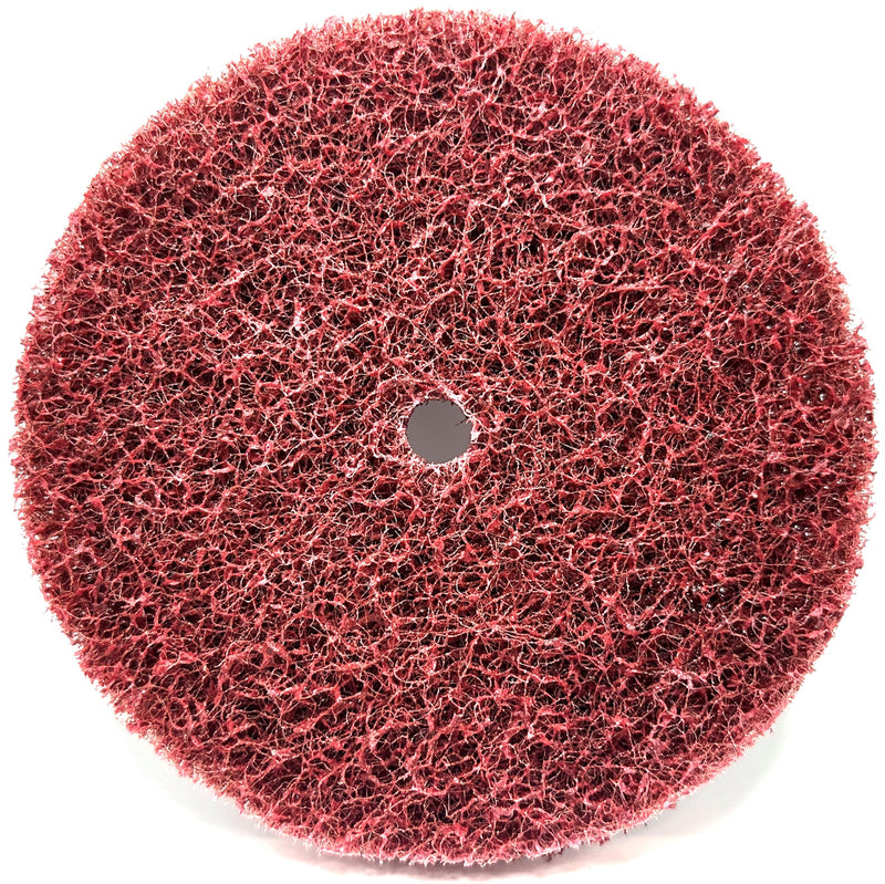 4 Pack 6” x 1/2” A Medium (AMED) High Strength Non-Woven Buffing, Blending, Cleaning, Light Deburring & Finishing Discs, 04188, Pack of 4 6" x 1/2" AMED