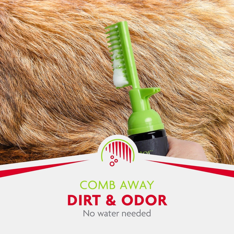 FURminator Rinse Free deShedding Foam Comb for Dogs, Waterless Foaming Shampoo, Reduces Shedding, Deodorizes, Tub-Free Experience - PawsPlanet Australia